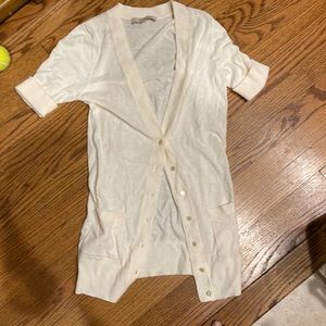 Loft boyfriend ivory colored cardigan. Soft material. Size xxs.